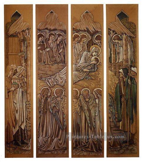 Les caricatures de la Nativité pour vitrail à l’église St Davids Hawarden Edward Burne Jones Peintures à l'huile